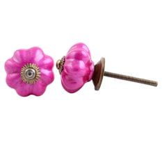 Neon Pink Melon Dresser Knob